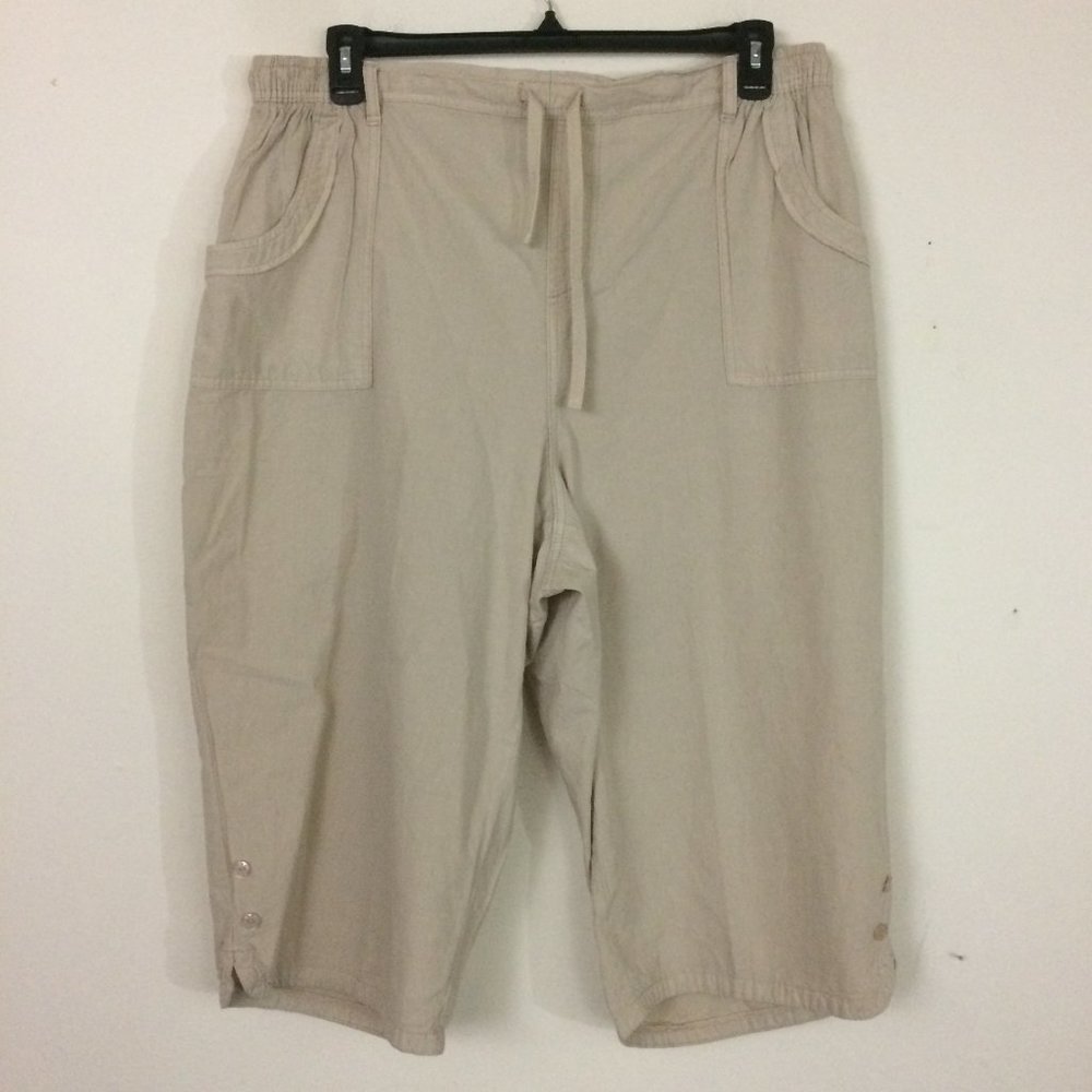 Gloria Vanderbilt Brit Dolphin Hem Capri Pants 2X - Picture 4 of 12